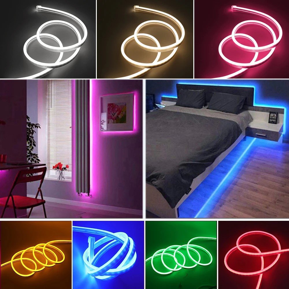 LED Neon Strip RGBW Waterproof Outdoor Neon Rope 2835 Ribbon Tape Smart Flexible Led Strip Light