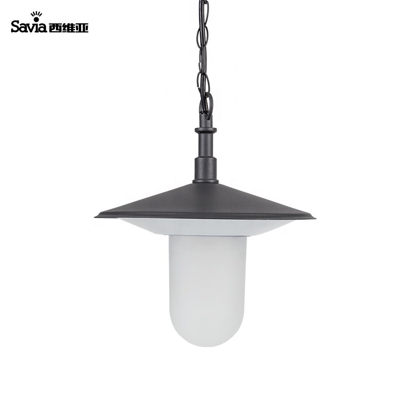 Savia Modern Outdoor Suspension Pendant Light Aluminum E27 40w Waterproof Ceiling Chandelier Hanging Lamp For Balcony Corridor