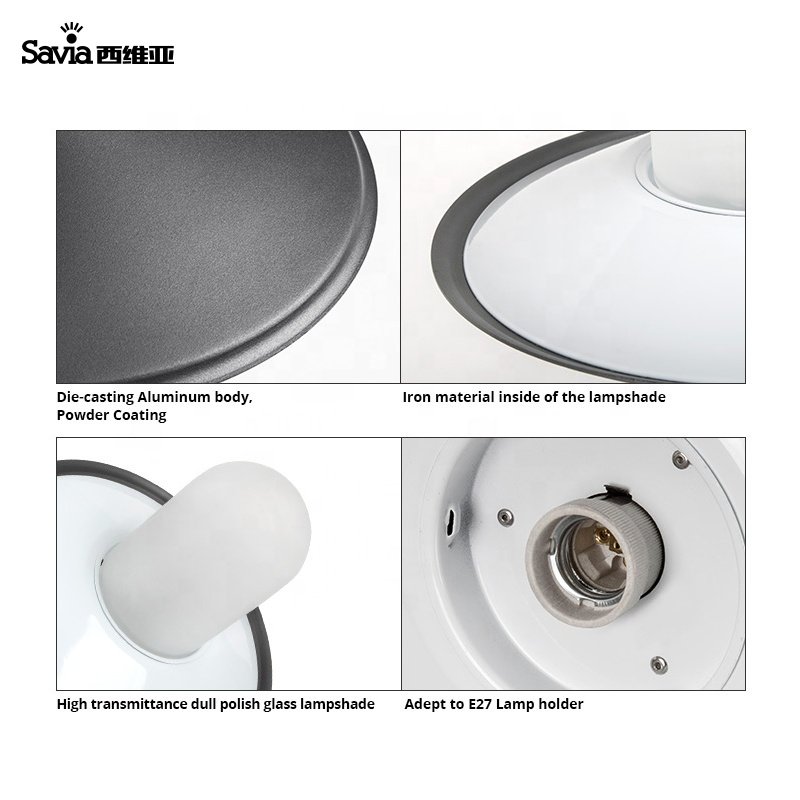 Savia Modern Outdoor Suspension Pendant Light Aluminum E27 40w Waterproof Ceiling Chandelier Hanging Lamp For Balcony Corridor
