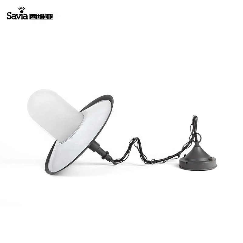 Savia Modern Outdoor Suspension Pendant Light Aluminum E27 40w Waterproof Ceiling Chandelier Hanging Lamp For Balcony Corridor