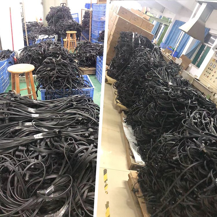 PVC Flat wire led string lights outdoor IP65 E27 LED belt light for Christmas decoration holiday string lighting