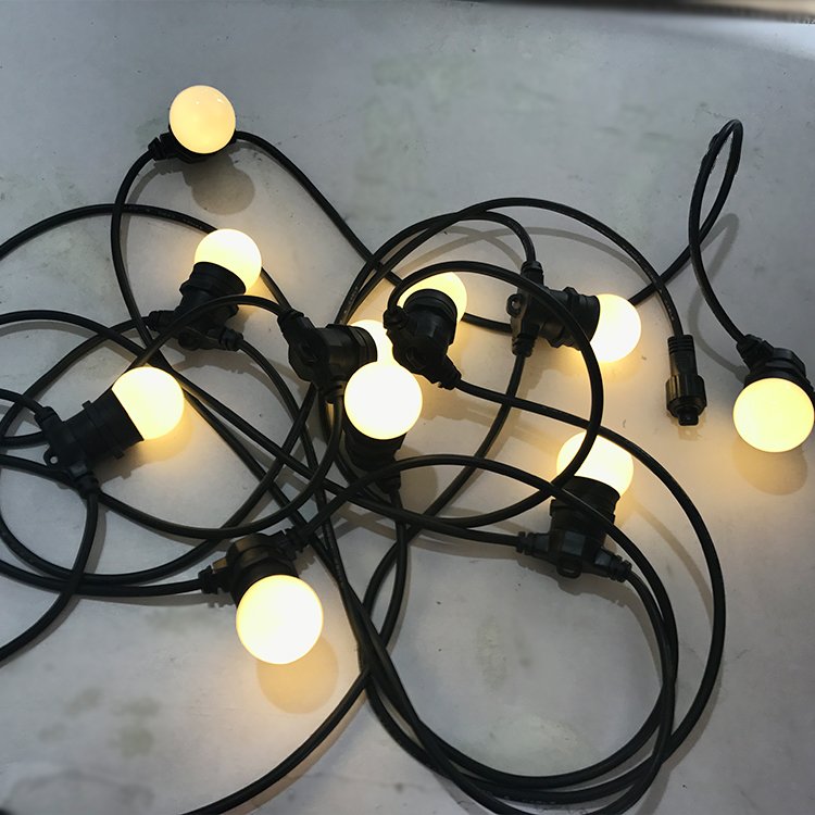 PVC Flat wire led string lights outdoor IP65 E27 LED belt light for Christmas decoration holiday string lighting