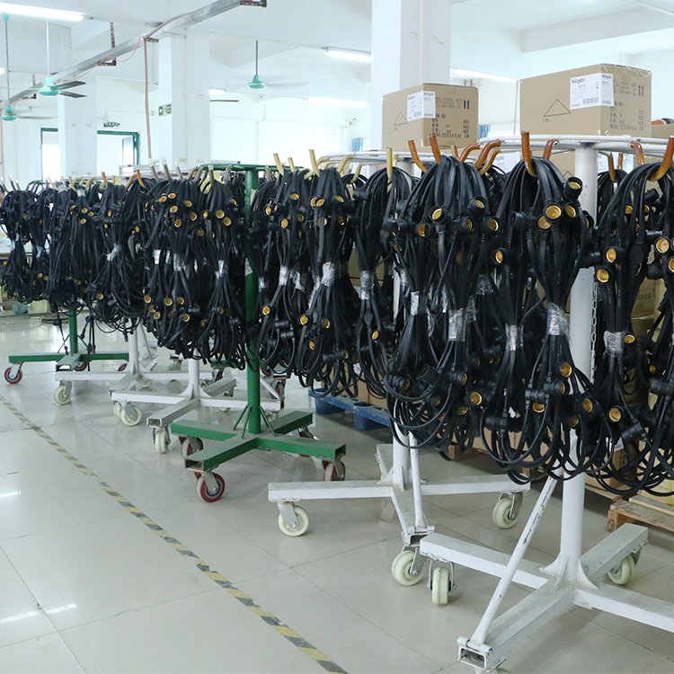 PVC Flat wire led string lights outdoor IP65 E27 LED belt light for Christmas decoration holiday string lighting