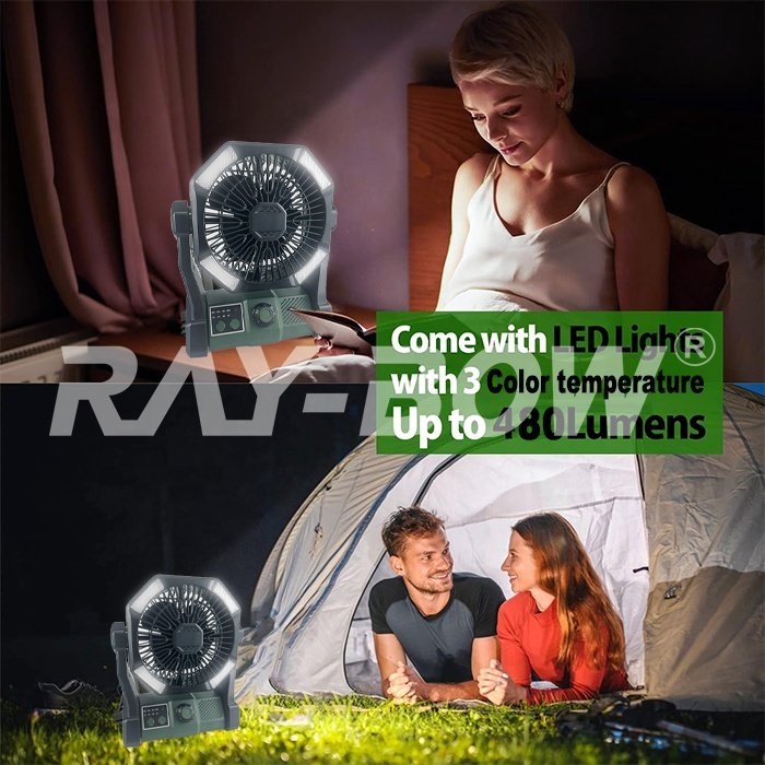 8 Speeds Battery Operated 20000mAh Remote Control Camp Ceiling Outdoor Fan Portable Desktop USB Rechargeable Outdoor Camping Fan