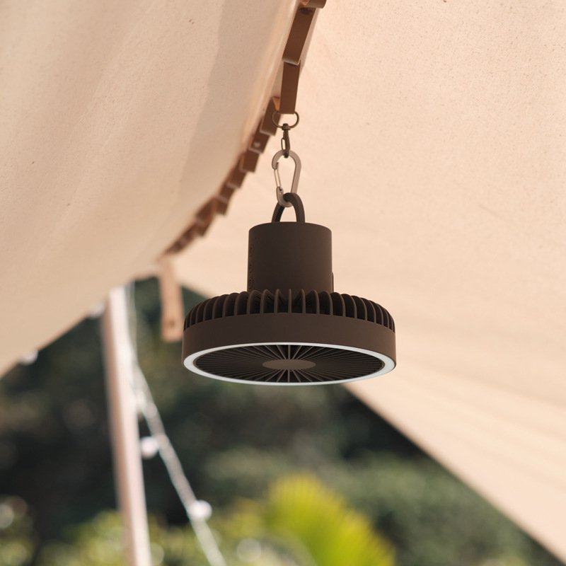 Camping Outdoor Multifunctional Fan Portable Lighting Ceiling Fan USB Tripod Electric Fan