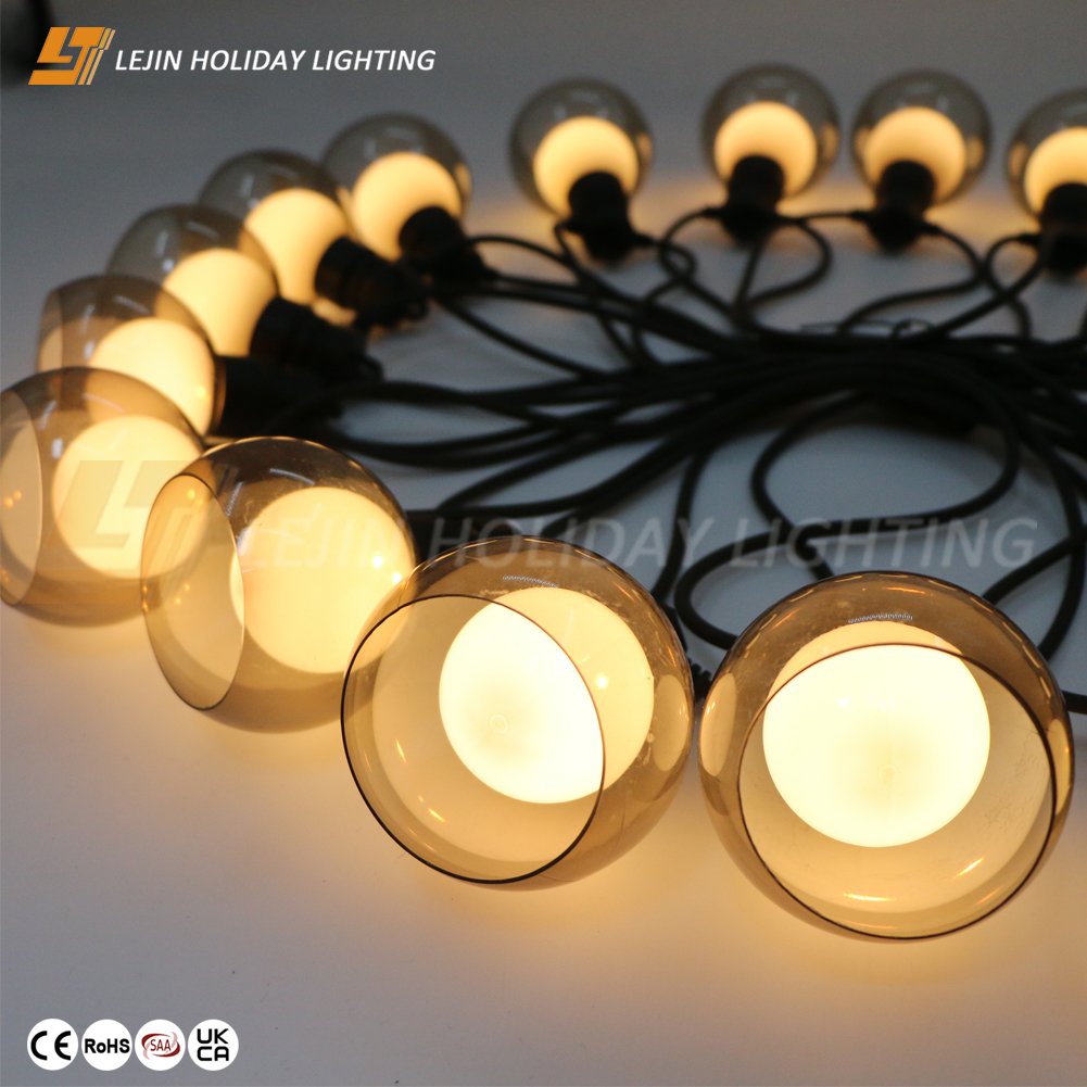 Outdoor camping festoon light waterproof tent ceiling decorative light string camping light with led ball