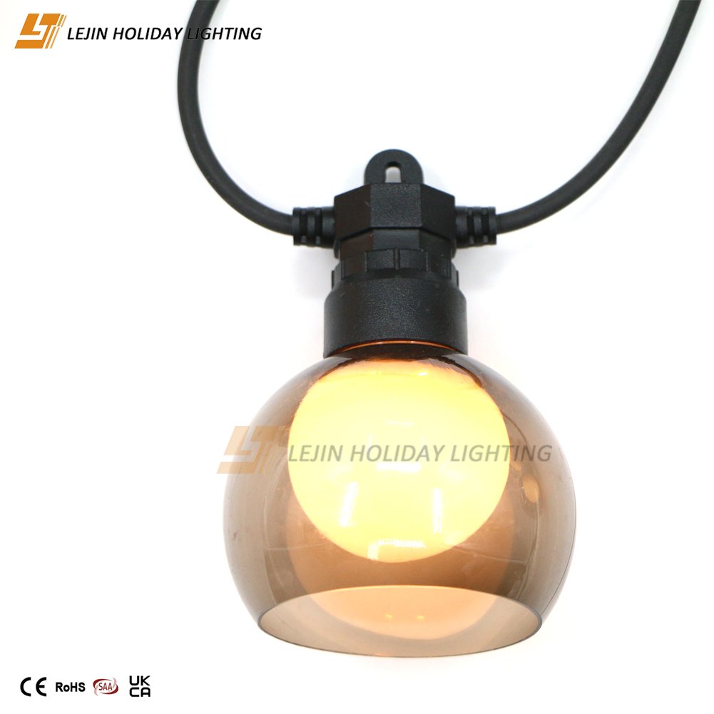 Outdoor camping festoon light waterproof tent ceiling decorative light string camping light with led ball