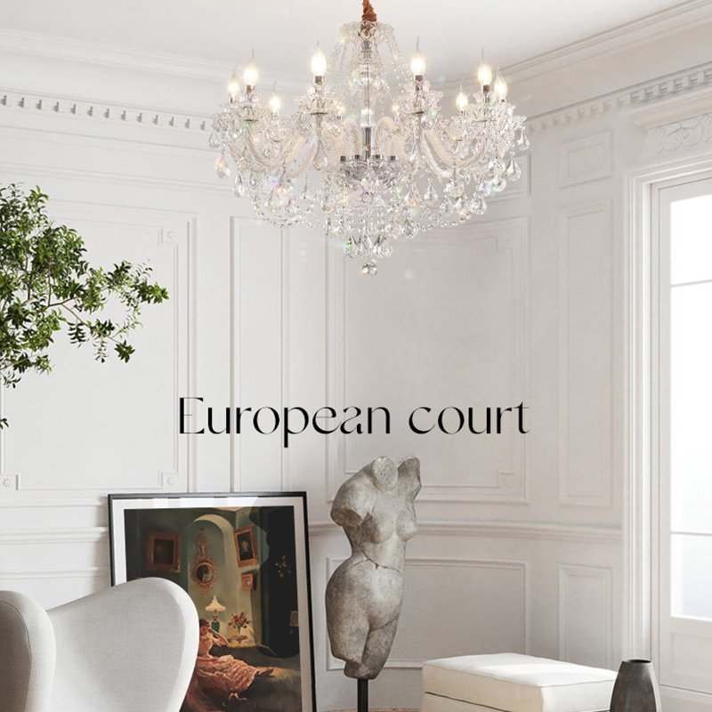 chandelier contemporary classic designer bedroom living room glass outdoor hanging chandelier light luxury modern for home