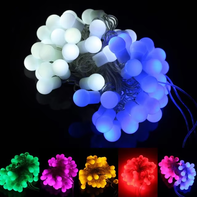Source Factory Outdoor Christmas Decorative Holiday Ball Shape Led Light Garden String Lights