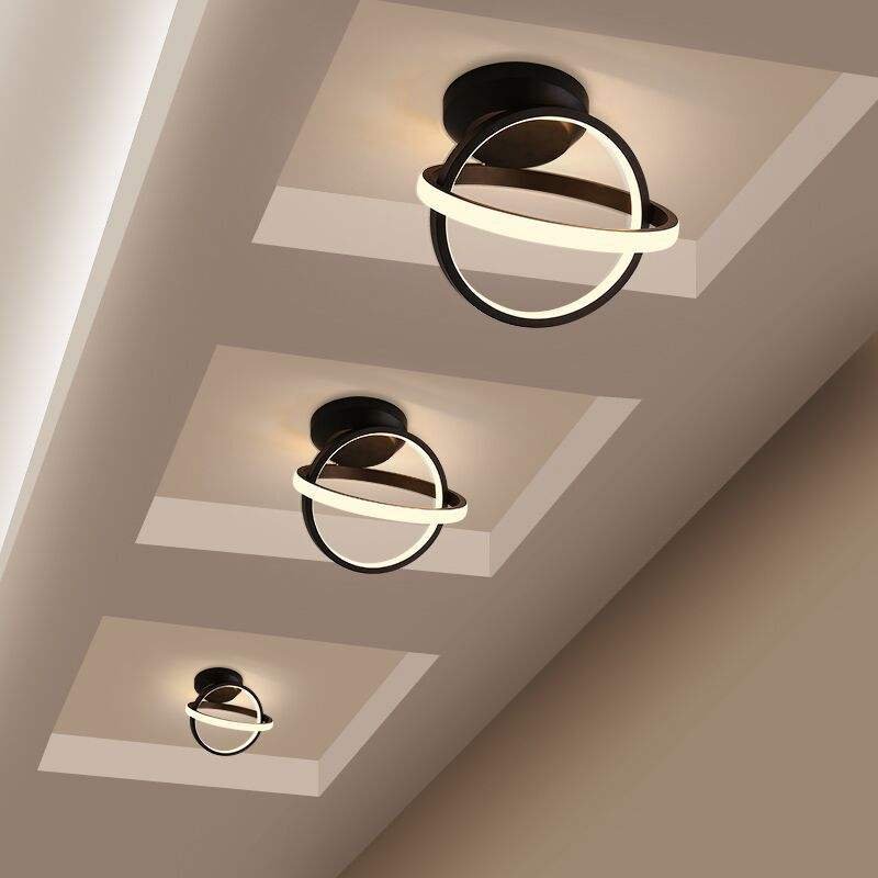 Square Modern Ceil Lights Fixtures Hallway Corridor Aisle Small Led Ceiling Lamp Metal Home Hotel Living Room Decoration Acrylic