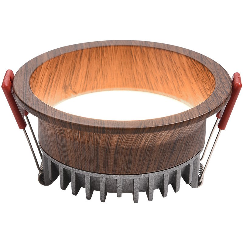 Walnut Household Spotlights LED Ceiling Light Embedded Hole Without Main Light Lighting Aisle Round Ceiling Anti-glare Downlight