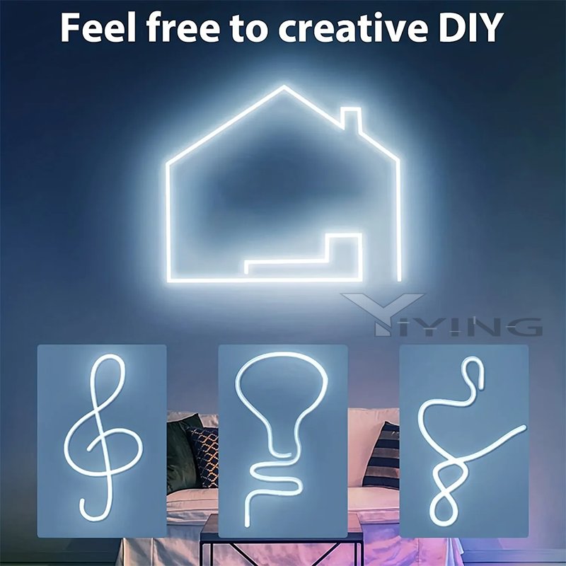DC 12V 24V LED neon strip lamp neon waterproof silicone rope lamp flexible lamp home decoration with 9 colors.