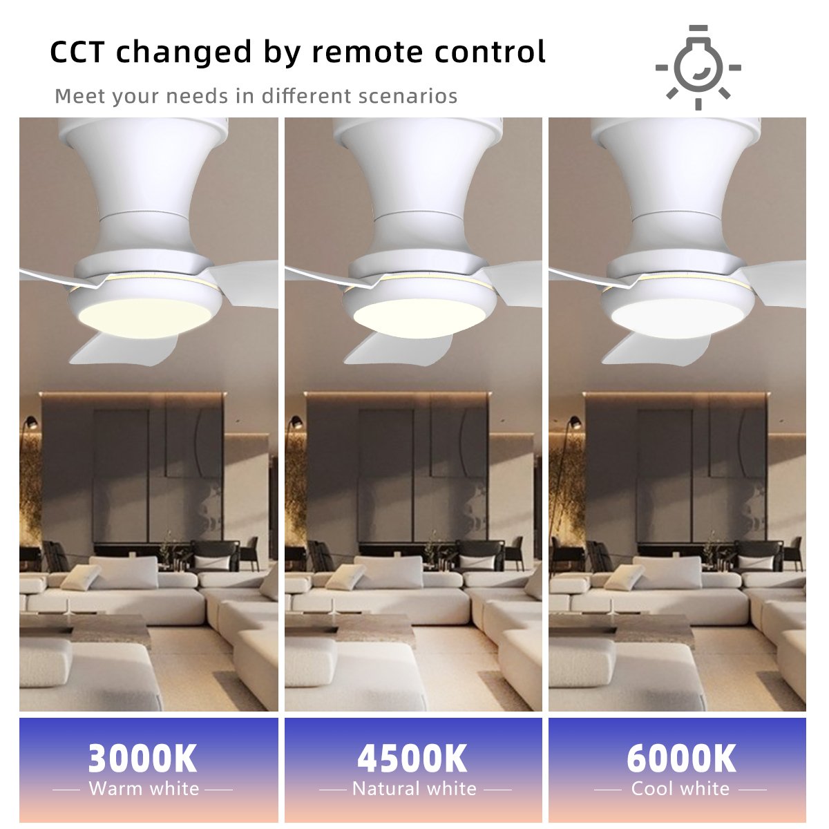Small Ceiling Fan Light Remote Control For Living Room Bedroom LED Fan Lamps Kitchen Home Decoration