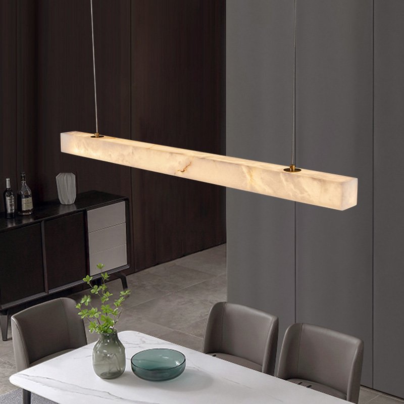 Alabaster Restaurant Kitchen Bar Dining Room Home Minimalist Decoration Marble Pendant Light Cafe Hanging Light