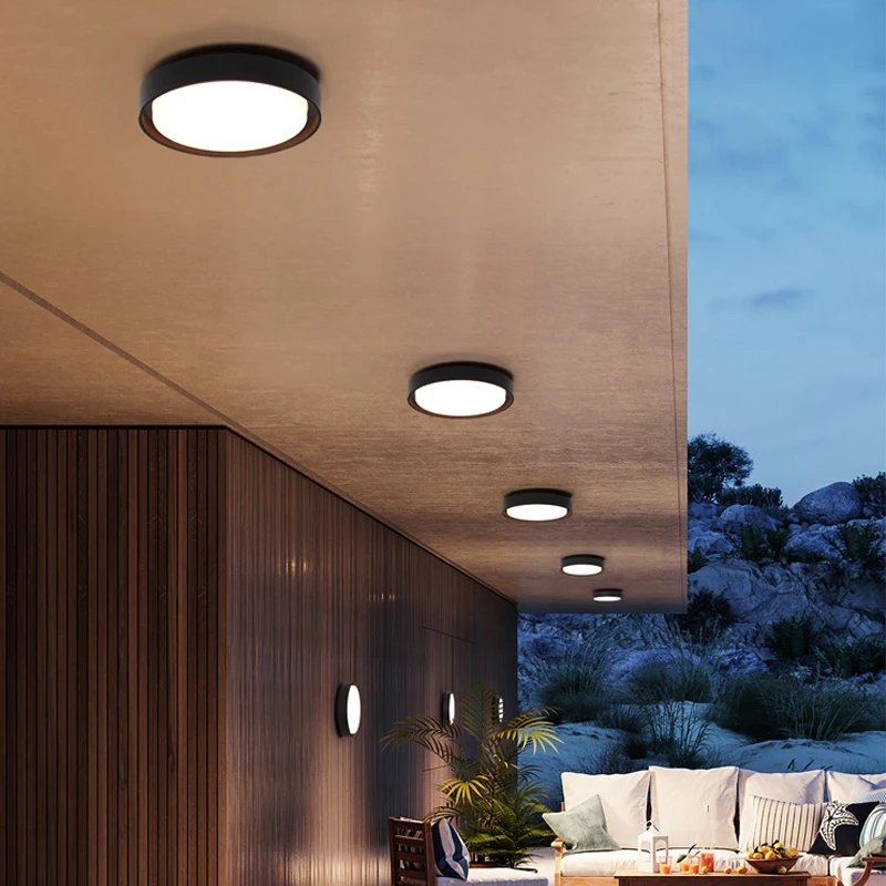 Super Bright Outdoor LED Corridor Lamp Waterproof Insect-Proof Ceiling Balcony Courtyard Pavilion Wall Lights Corridors Gardens