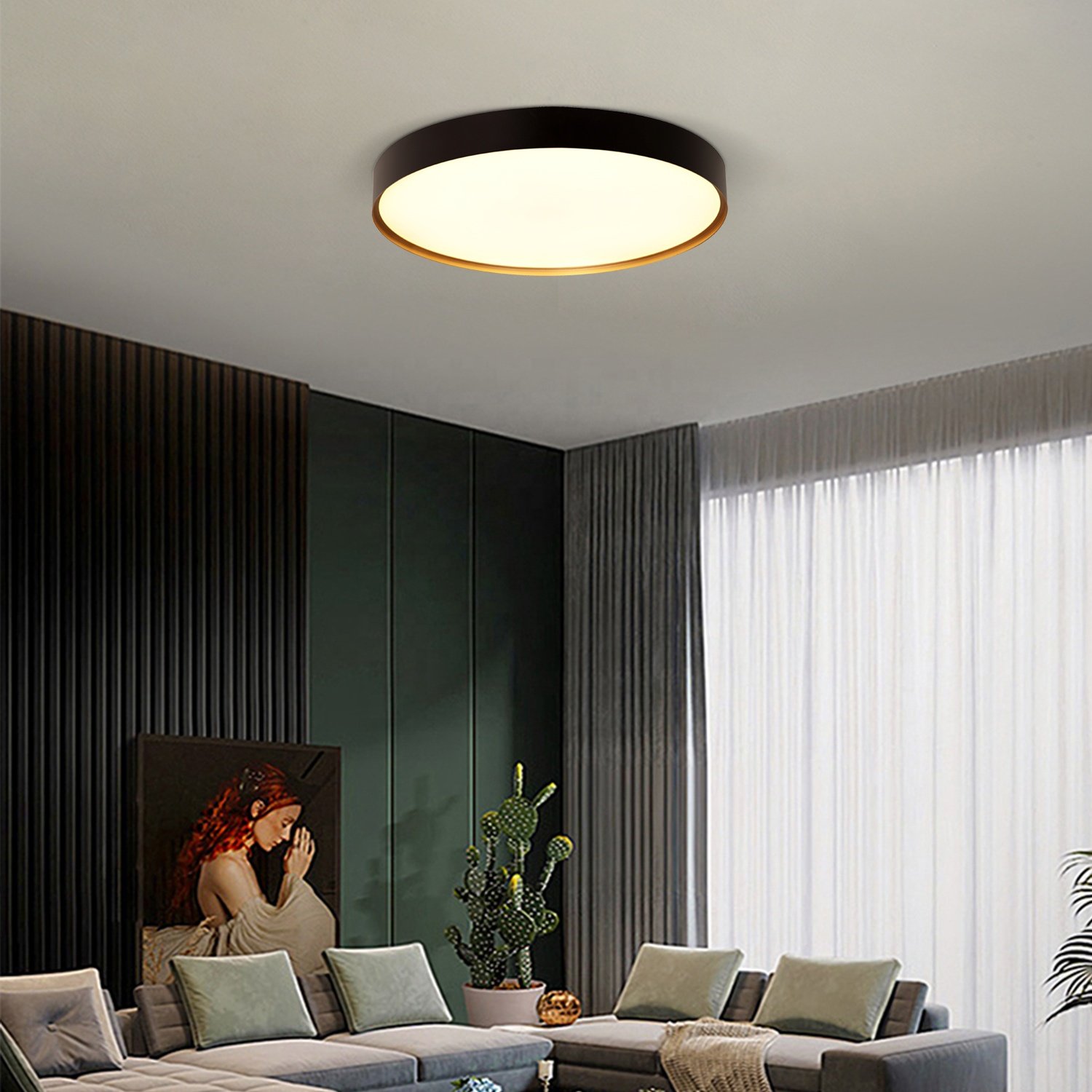 Sunsir SKD modern ceiling lighting interior decorative Spotlight sandy black lighting smart light