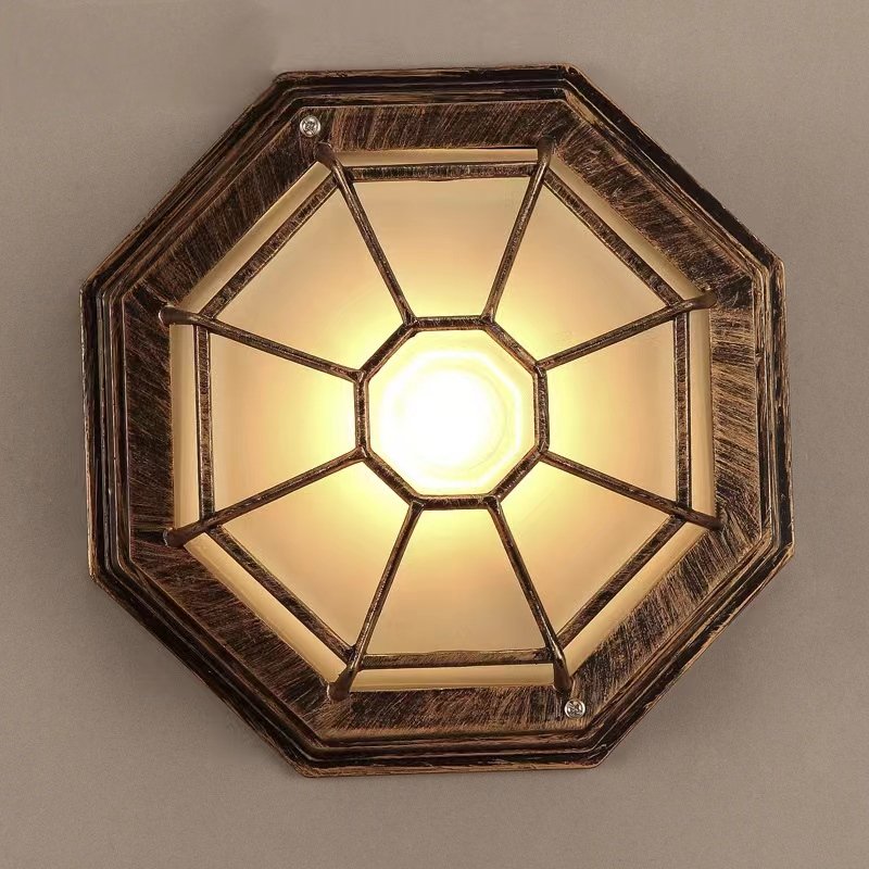 Classical bronze waterproof balcony lights outdoor chandler ceiling light hotel chandelier