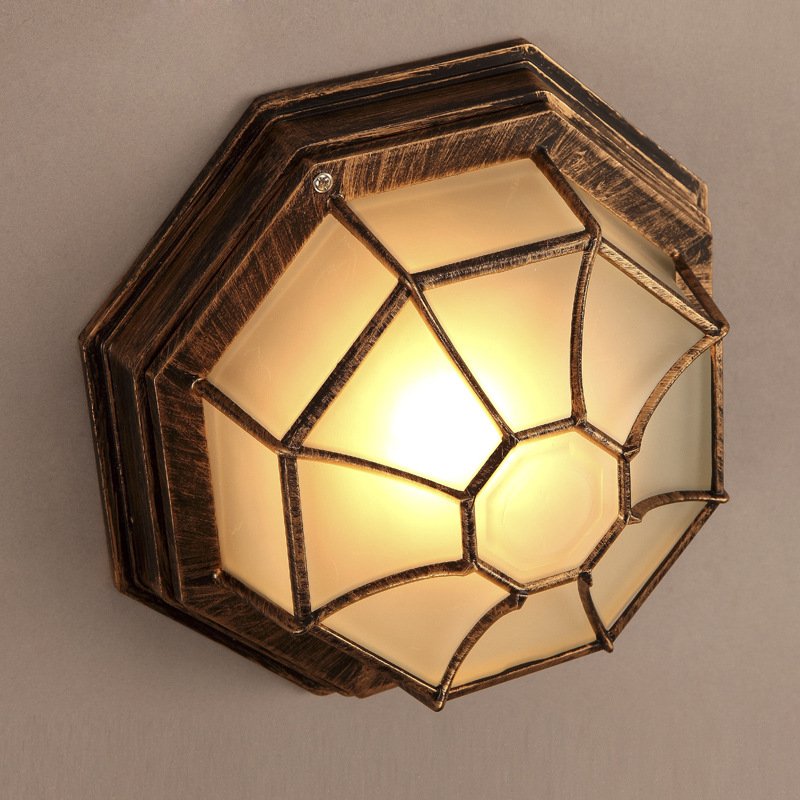 Classical bronze waterproof balcony lights outdoor chandler ceiling light hotel chandelier
