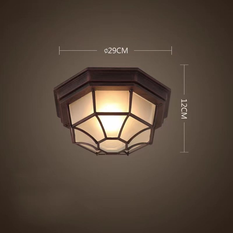 Classical bronze waterproof balcony lights outdoor chandler ceiling light hotel chandelier