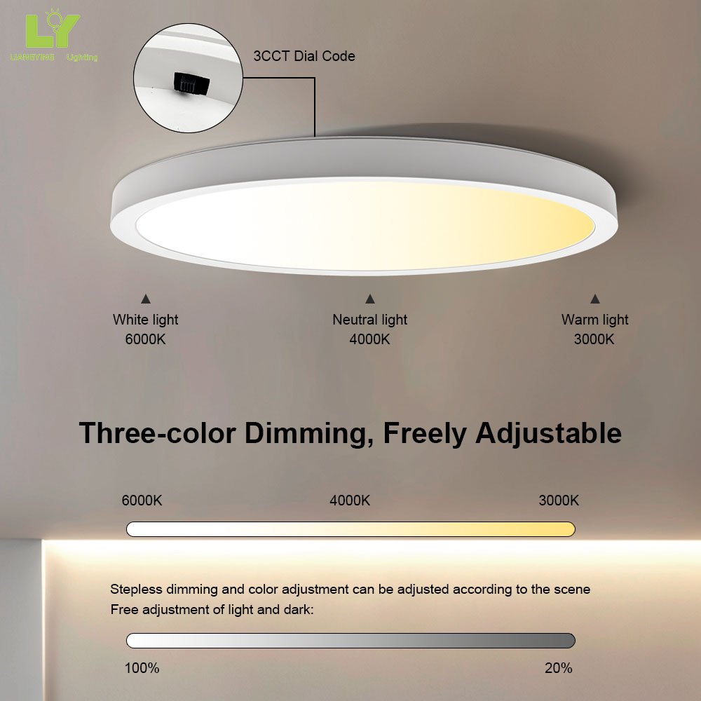 Indoor Lighting Ultra Thin Modern Round 24w 28w 38w 48w Dimming Led Ceiling Light Ied Lamp For Home Bedroom Living Room