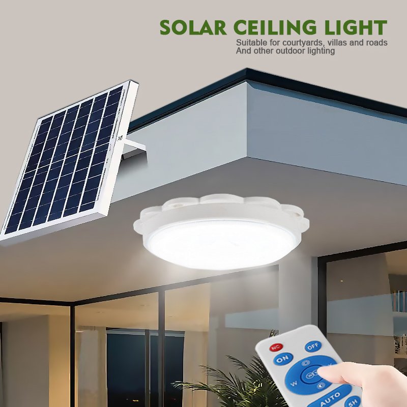 Outdoor waterproof household indoor outdoor LED solar lamp 50w -300w IP65 Solar Ceiling Light With Remote Control