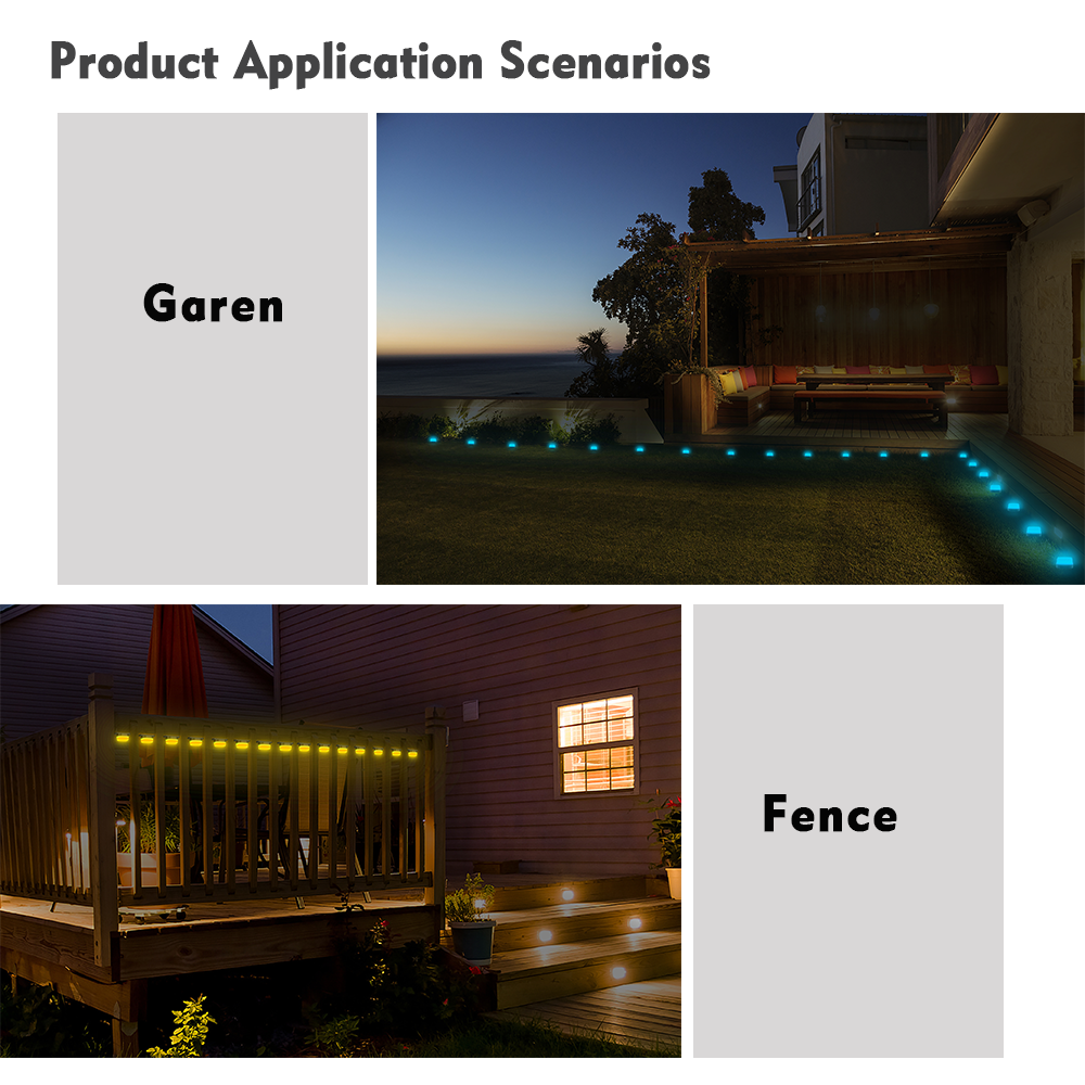 Intelligent Ip65 Waterproof Garden Lawn Insert Lamp String Buried Light Ir Wifi Individual Control Ground Light