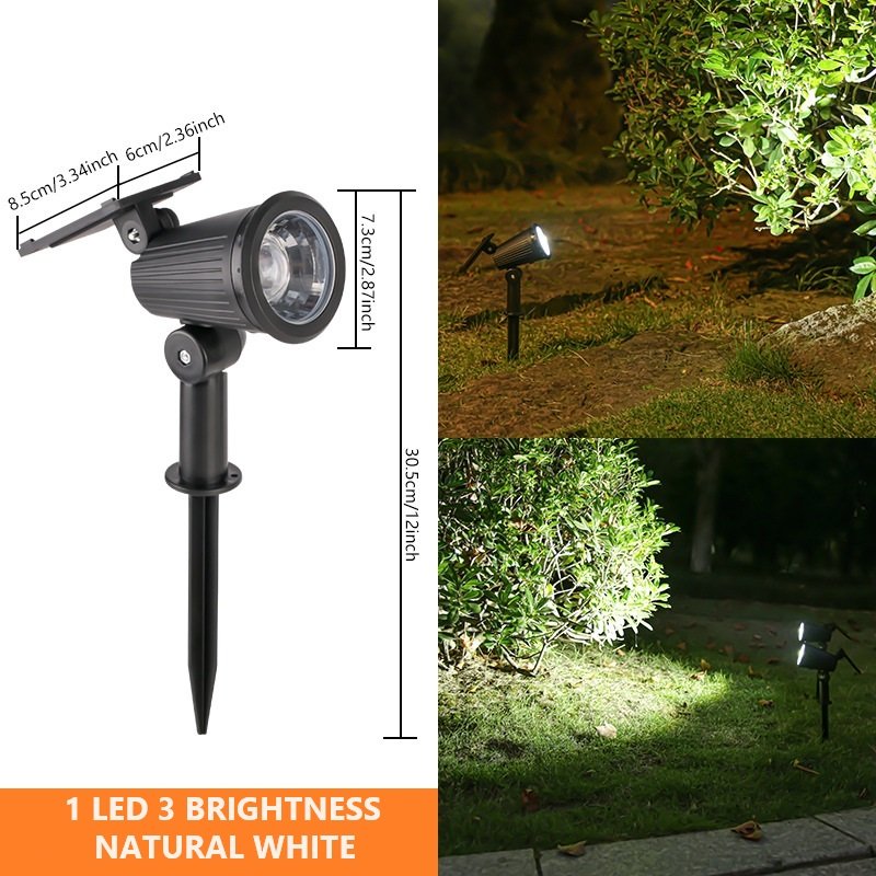 2023 Solar Spotlight Outdoor Courtyard Tree Light Household Outdoor Waterproof Floor Insert Lawn Light Garden Atmosphere Light