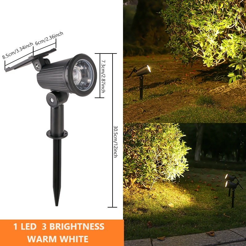 2023 Solar Spotlight Outdoor Courtyard Tree Light Household Outdoor Waterproof Floor Insert Lawn Light Garden Atmosphere Light