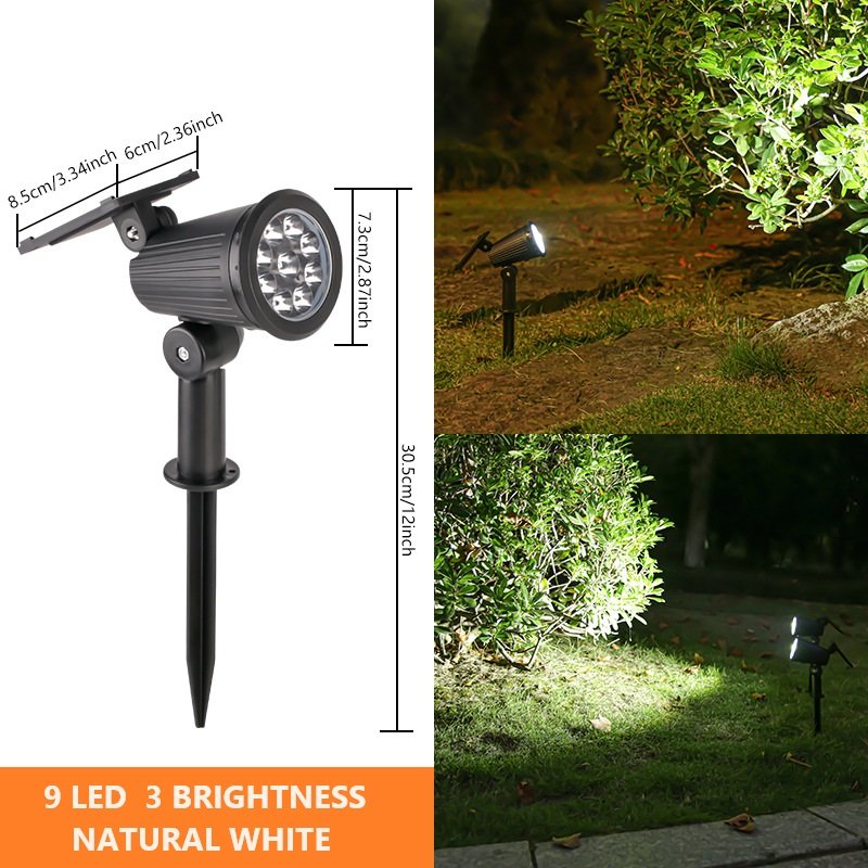 2023 Solar Spotlight Outdoor Courtyard Tree Light Household Outdoor Waterproof Floor Insert Lawn Light Garden Atmosphere Light