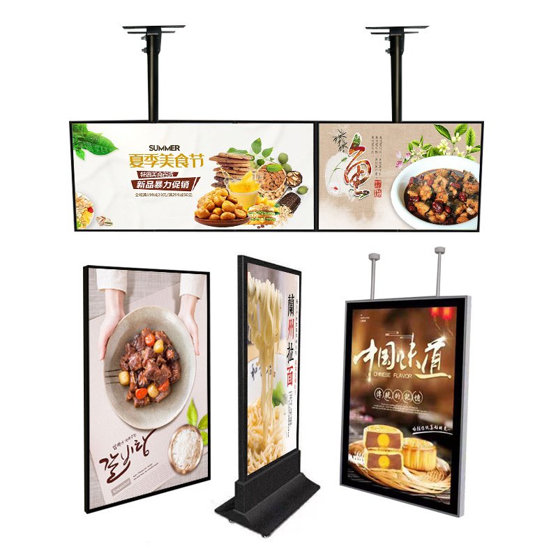 Cocktail Bar Drinks Menu Board Digital Signage Ceiling Mount Acrylic Backlit Box Frame Sign Led Board Advertising Sign