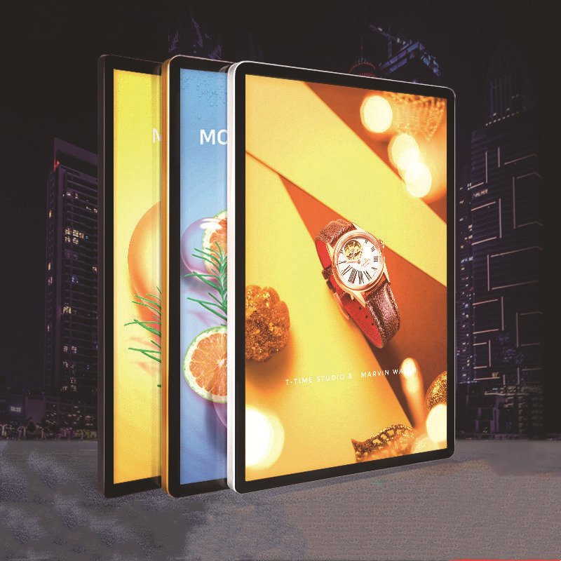 Cocktail Bar Drinks Menu Board Digital Signage Ceiling Mount Acrylic Backlit Box Frame Sign Led Board Advertising Sign
