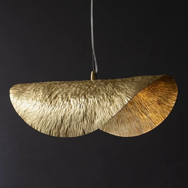 Hanging Ceiling Pendant Light Antique Gold Palm Tree High Quality Metal Leaf Design Pendent Lamp for Luxury Hotel Home