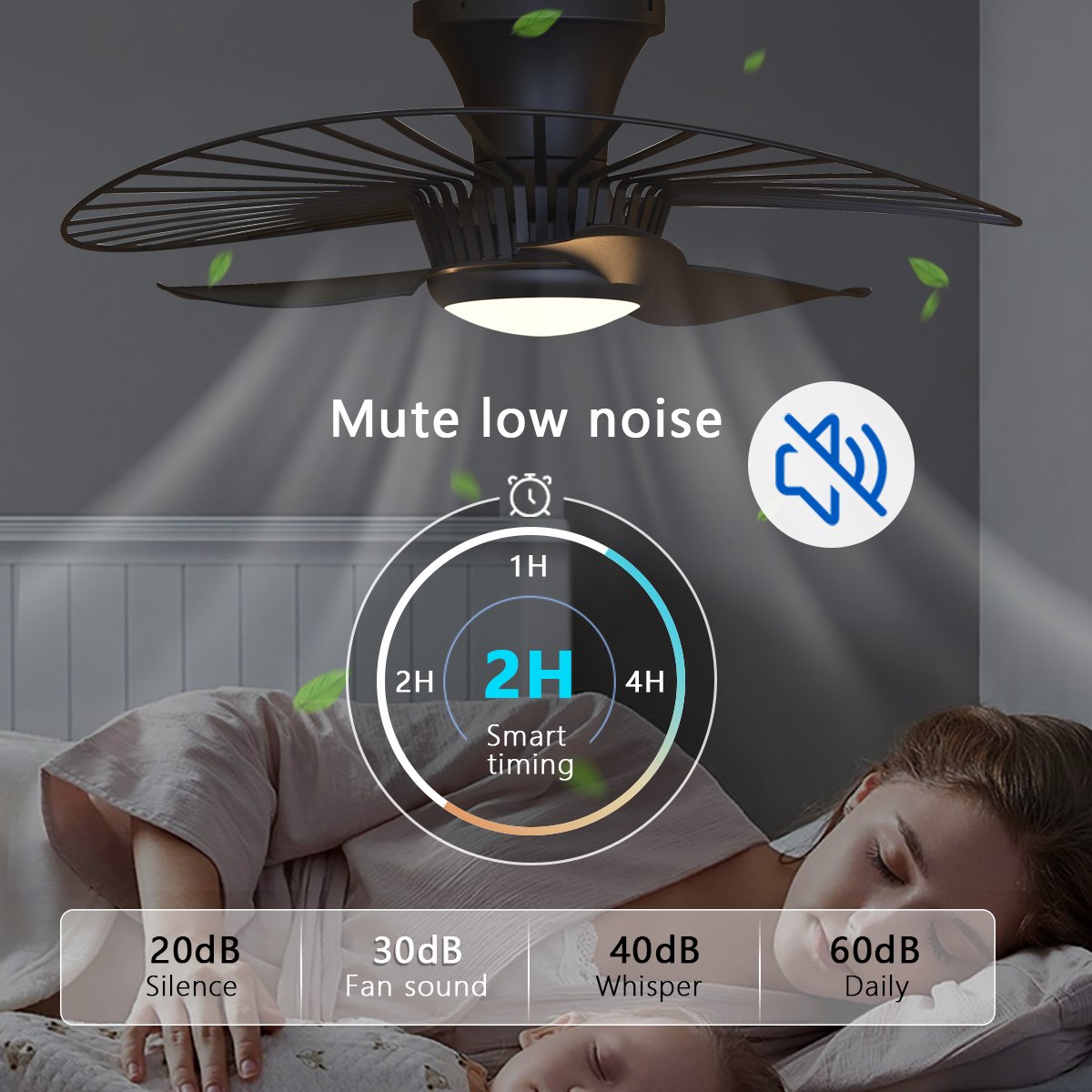 Morden LED Ceiling Lamp Fan Bladeless 3 Colors Dimmable Enclose LED Ceiling Fans With Light Remote Control