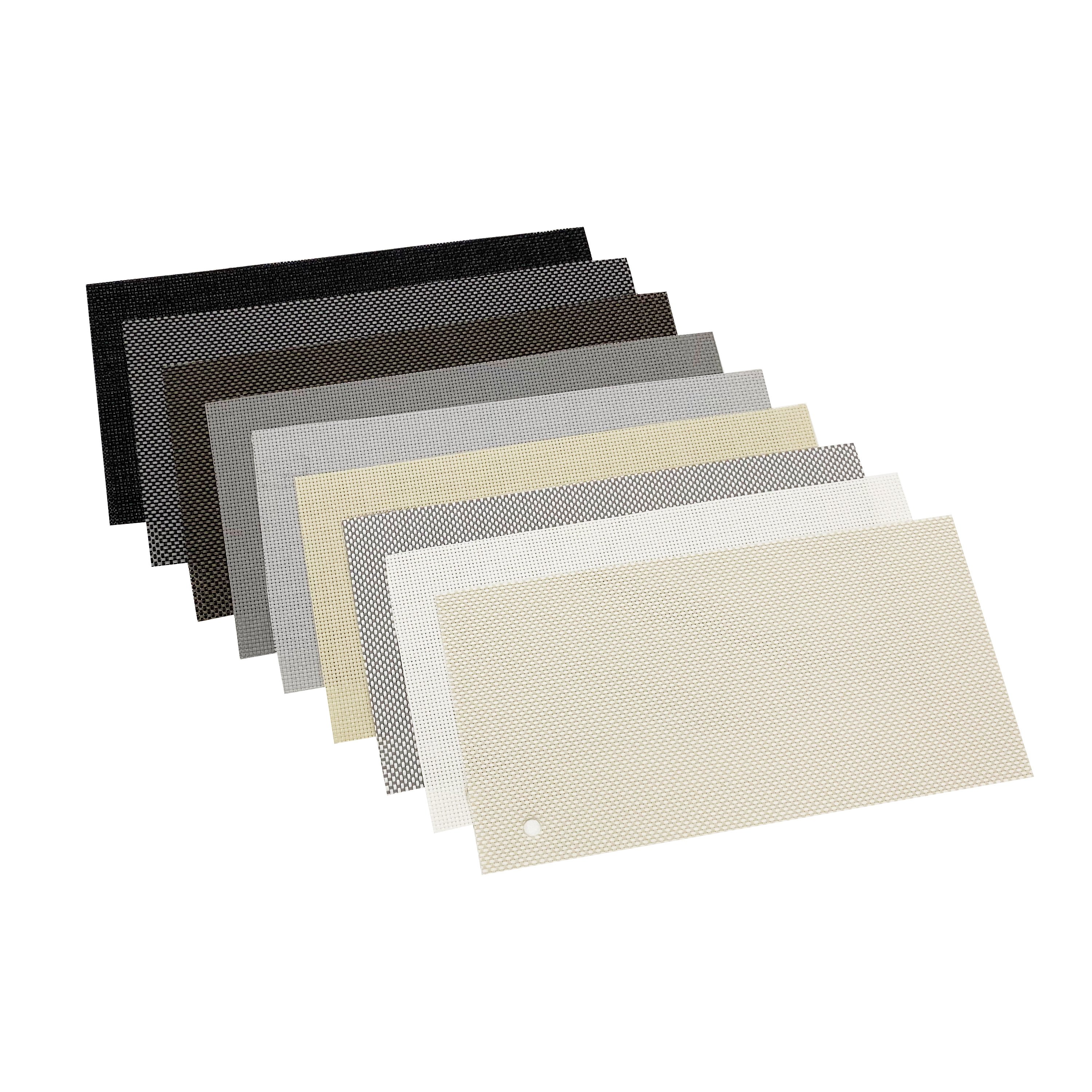 Outdoor waterproof external pvc sun screen window blinds roller shades material fabric for sunscreen blinds