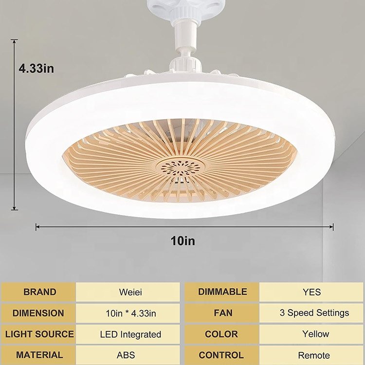 Multifunctional Scented Timing Lighting Ceiling Fan Directional Adjustable E27 Fans LED Bulb 2 in 1 Fan Lighting