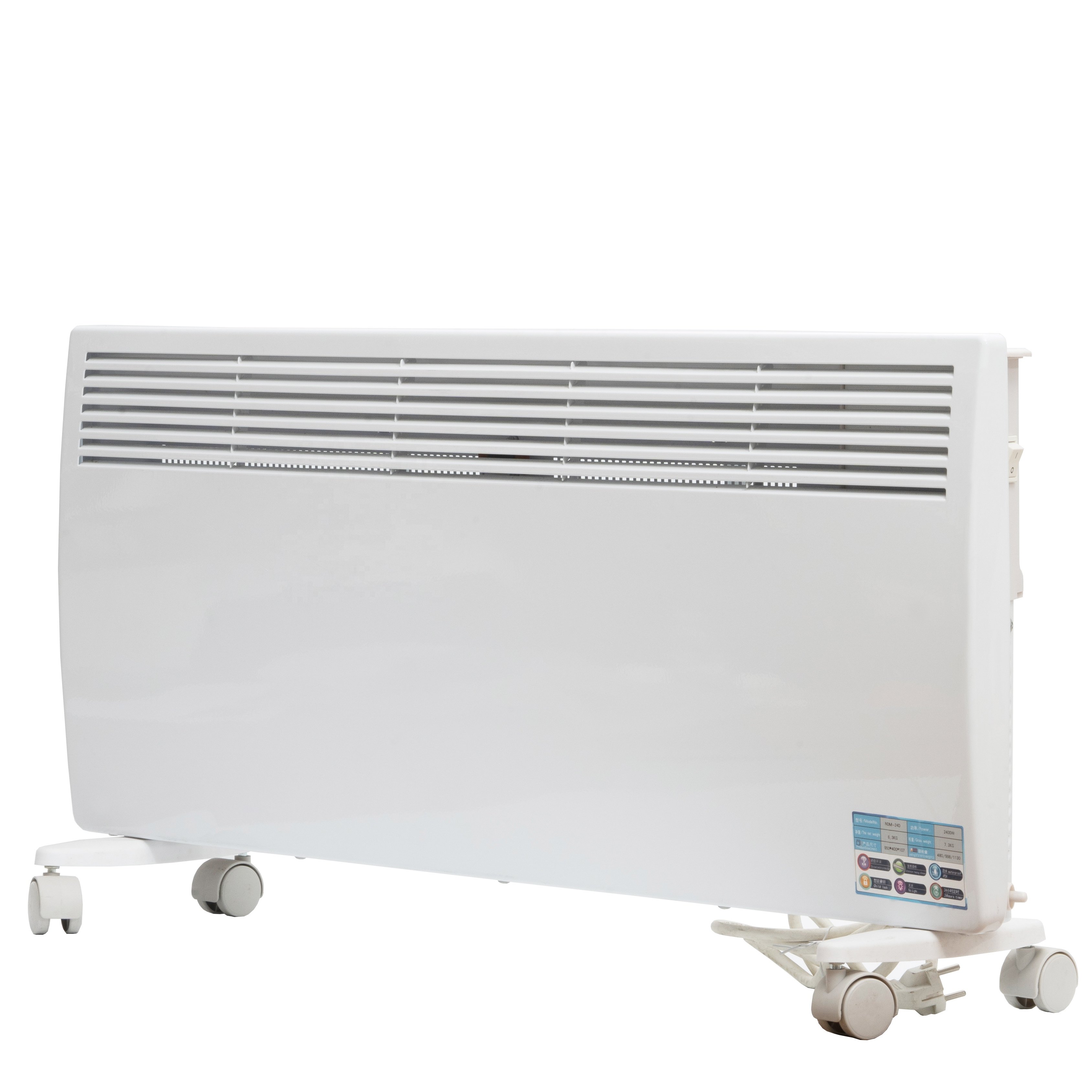 Wall-mounted panel heater for living room and bathroom with WiFi remote control timer function
