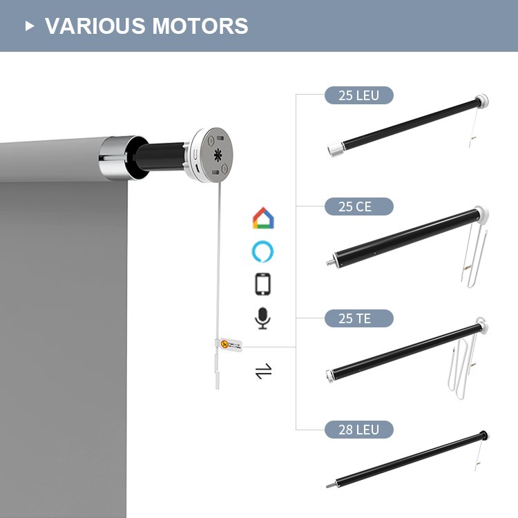 Roller Blinds Polyester Blackout Motorized Smart Curtain Window Cordless Roller Blinds Shades