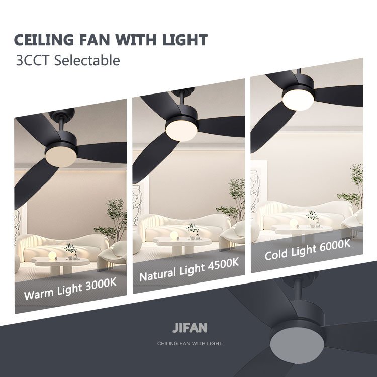 Morden Popular Solid Wood Blades Remote Control Led Ceiling fan 52inch Dc Motor Remote Control Led Ceiling Fan With light