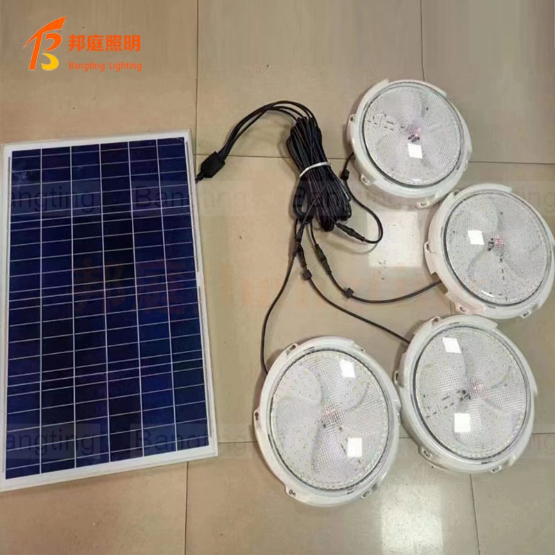 320W 80W*4 One Drag Four Indoor Solar Ceiling Light 10000mAH With Remote Control Solar Ceiling Light for Home House Lighting