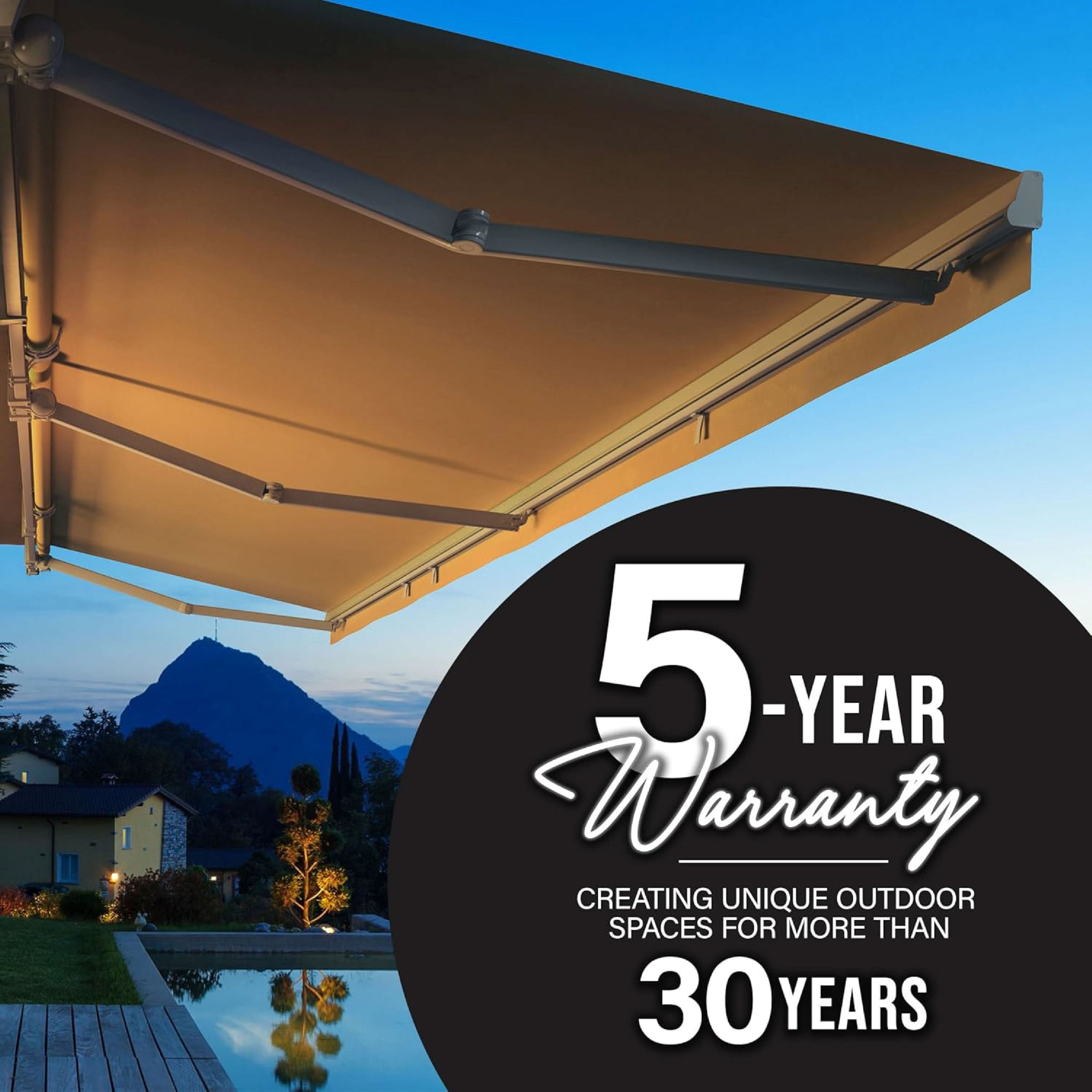Motorized French Outdoor Roller Blinds Weather Resistant Waterproof Heavy Duty Window/Door Rainproof Curtains Balcony Pergola