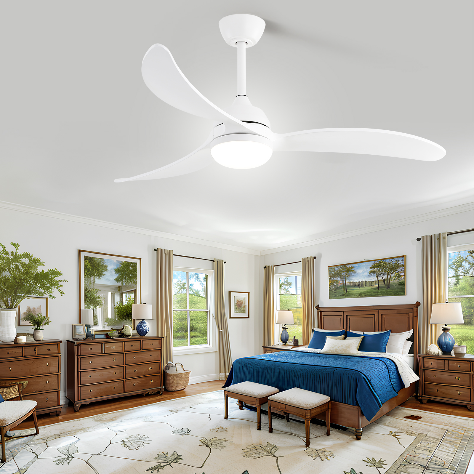 SAA Fan Guangdong Zhongshan Nordic Style Ceiling Fans With Remotr Modern Silent Ceiling Fan Light
