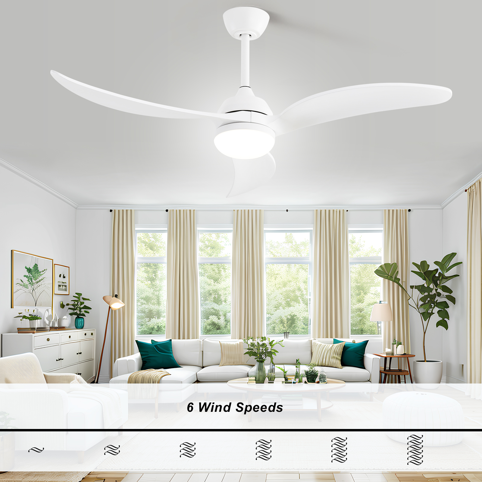 SAA Fan Guangdong Zhongshan Nordic Style Ceiling Fans With Remotr Modern Silent Ceiling Fan Light