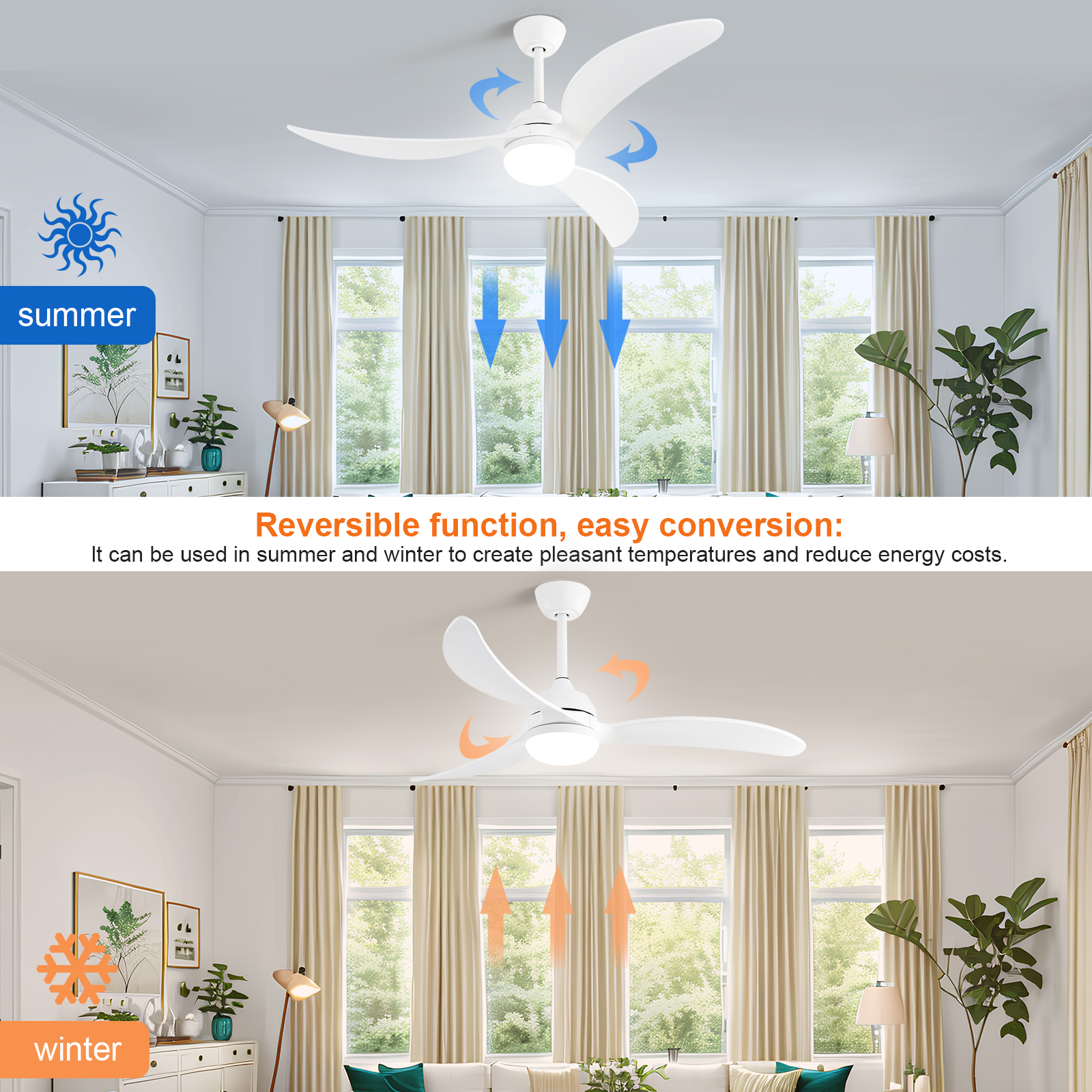 SAA Fan Guangdong Zhongshan Nordic Style Ceiling Fans With Remotr Modern Silent Ceiling Fan Light