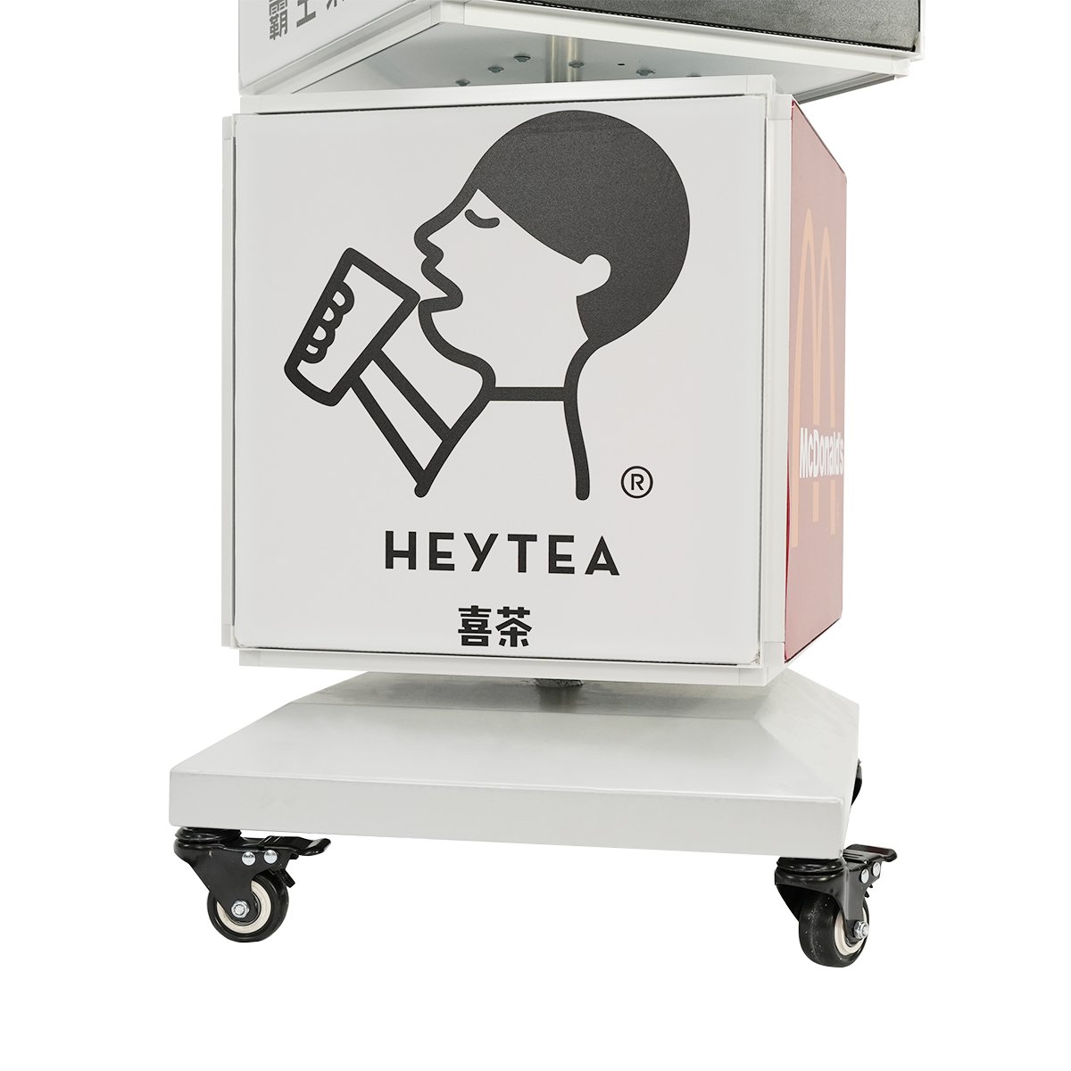 Led Soft Film UV Advertising Light Box 4-sided Rotating Cube Light Box Outdoor Display