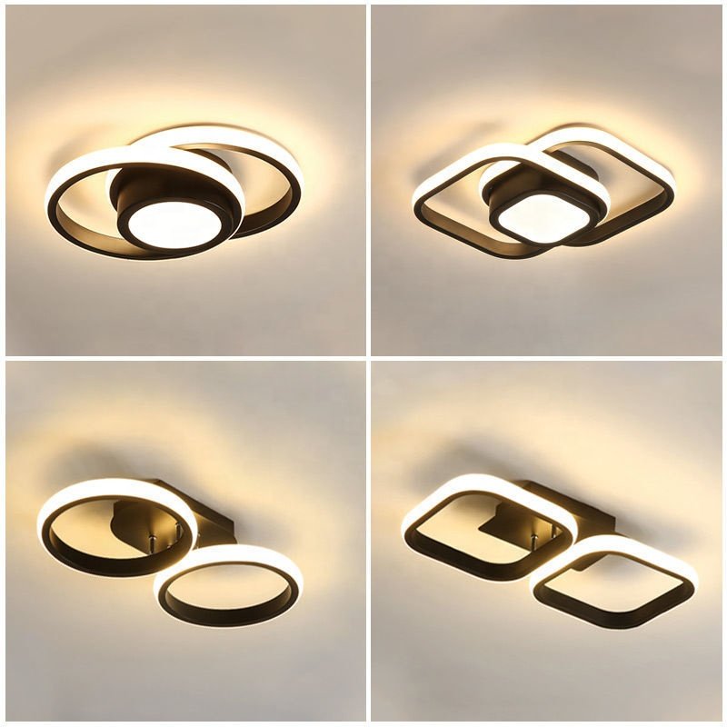 LED Ceiling Lamp for Corridor Balcony Black white 20W 22W 32W 36W Indoor Ceiling Lighting for Bedroom Living Room 110-220V