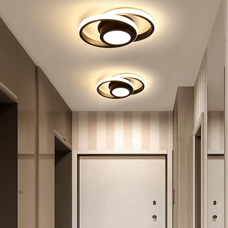 LED Ceiling Lamp for Corridor Balcony Black white 20W 22W 32W 36W Indoor Ceiling Lighting for Bedroom Living Room 110-220V