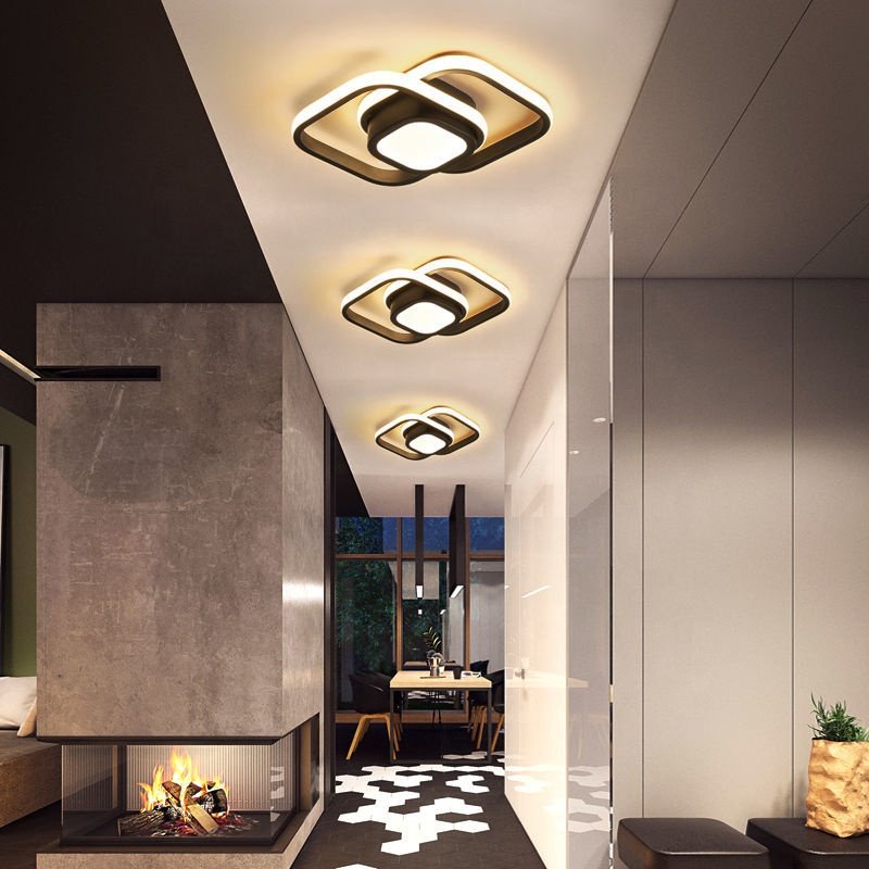 LED Ceiling Lamp for Corridor Balcony Black white 20W 22W 32W 36W Indoor Ceiling Lighting for Bedroom Living Room 110-220V