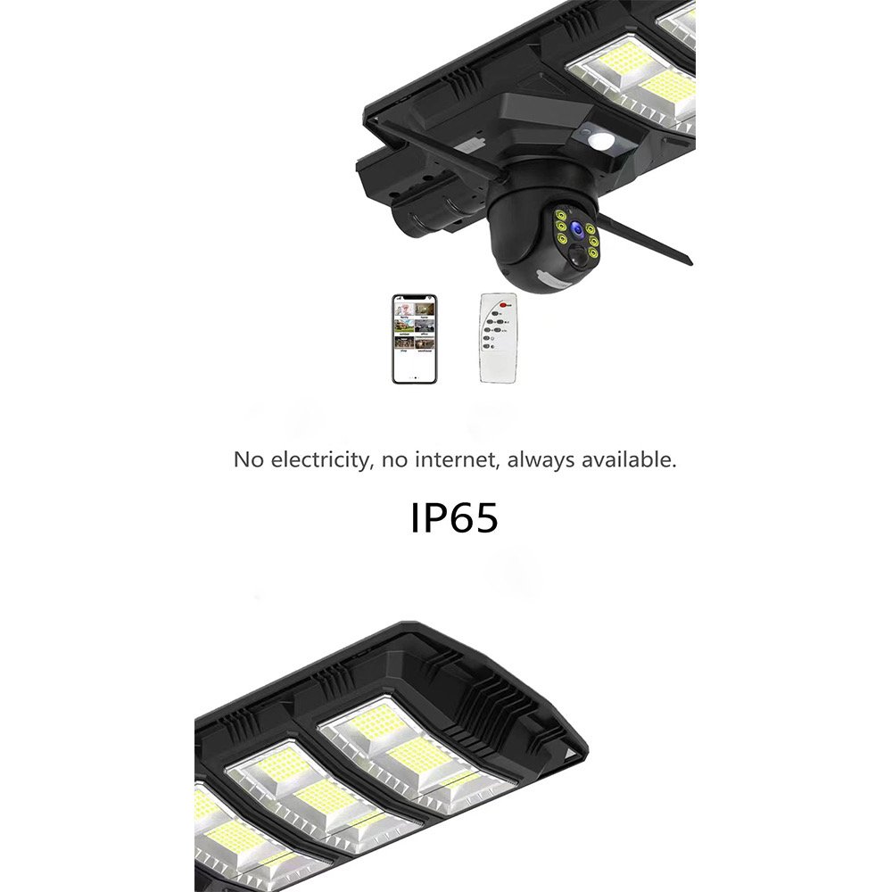 Solar Energy LED Street Light with outdoor 4G CCTV Camera 4MP 4G Wifi CCTV Security Light With Camera