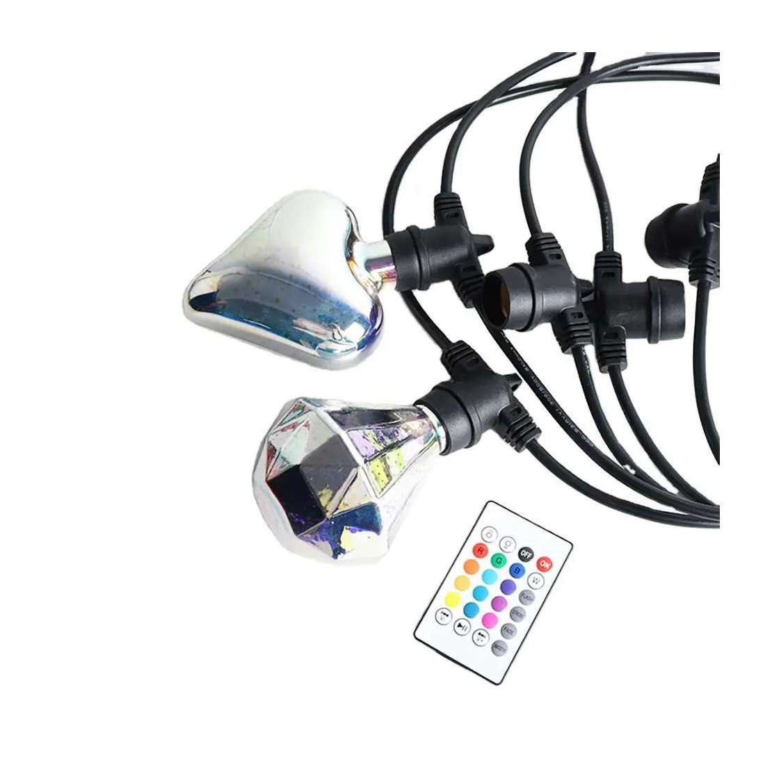 halloween garden led curtain solar photo clip tuya flower outdoor natural green stone string fairy lights waterproof e27