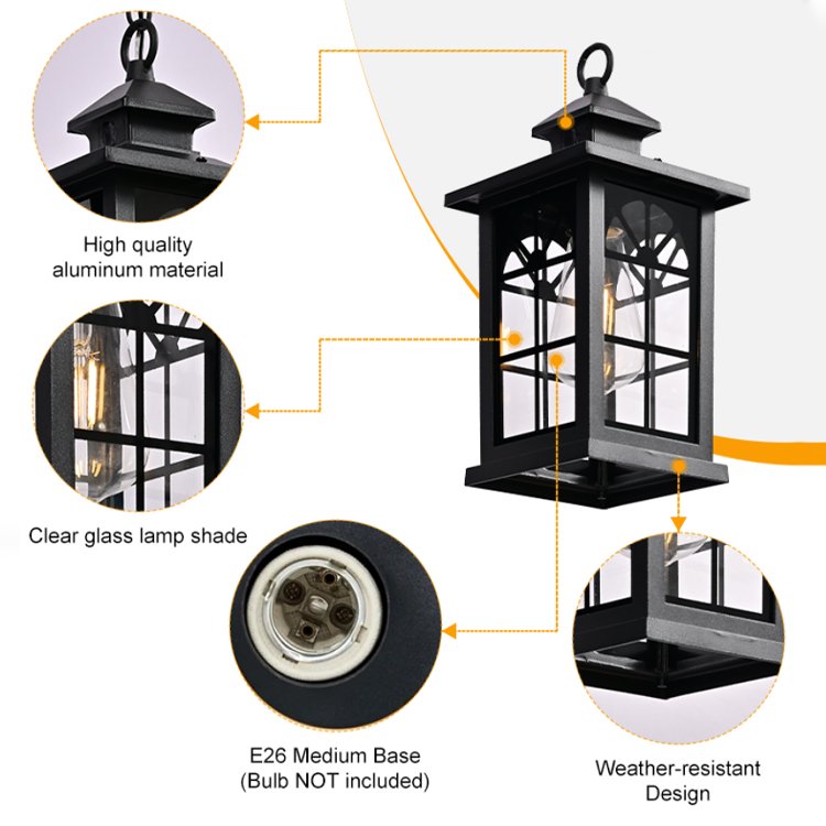 Indoor Outdoor Antique Industrial Style Chandelier High Quality Balcony Living Room Waterproof Luxury Pendant Lights
